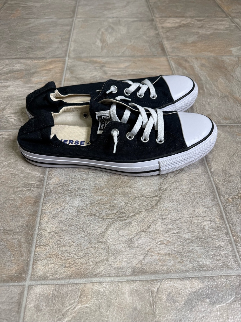 Converse Chuck Taylor Shoreline Low Women’s Shoe Size 10 Black All Star Preowned - Picture 2 of 8